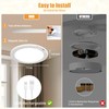 Rodalims Rechargeable Ceiling Light, No Wiring Battery Operated Ceiling Lights