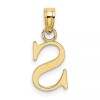 BillyTheTree Jewelry 14K Yellow Gold Polished S Block Initial Pendant