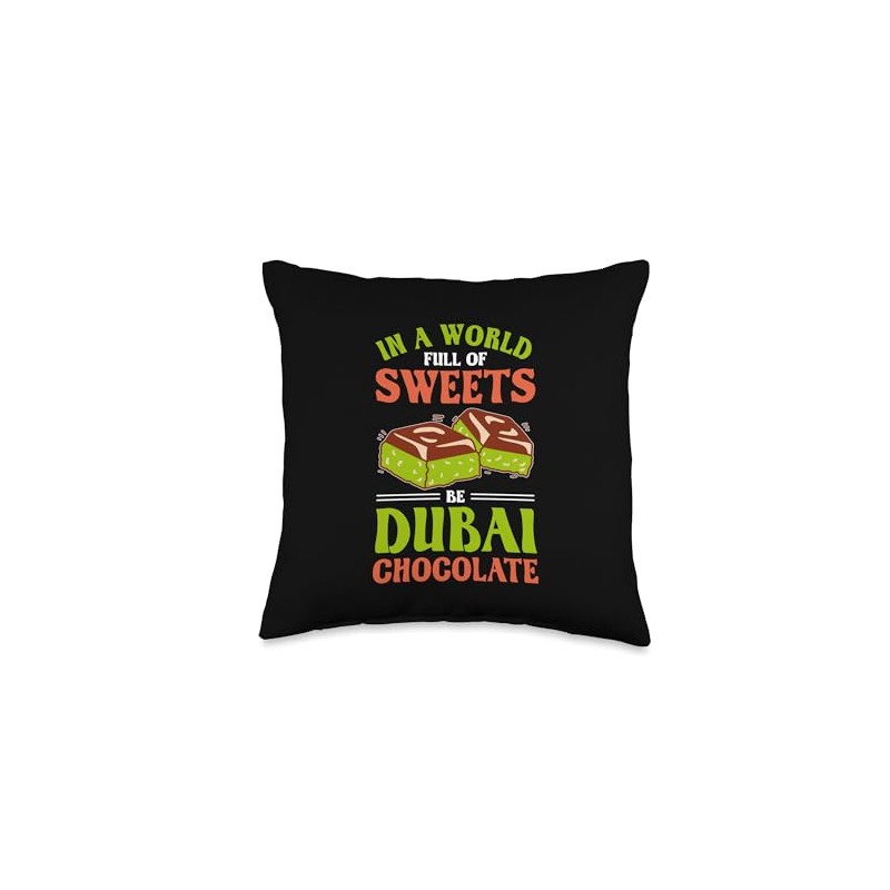 Dubai Chocolate Throw Pillow
