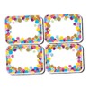 Ashley Productions ASH78008 Non-Magnetic Mini Whiteboard Erasers, Confetti, Printed Foam/Black