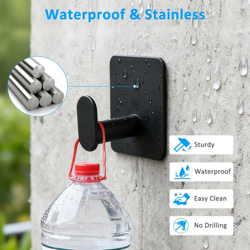 Large Heavy Duty Wall Hooks for Bathroom, Kitchen, Coat &