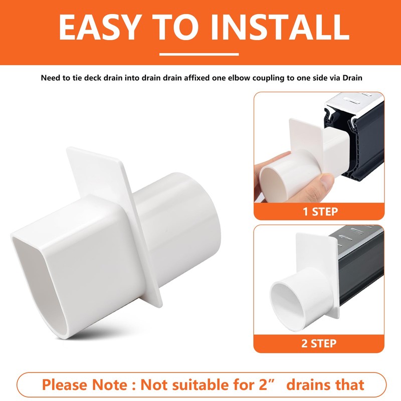 DEA End Adapter for Deck Drain fit for Stegmeier Channel