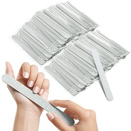 100 unidades de limas de uñas de grano 100/180 de doble cara para manicura y pedicura, limas de uñas para mujeres y hombres, suministros de salón de u