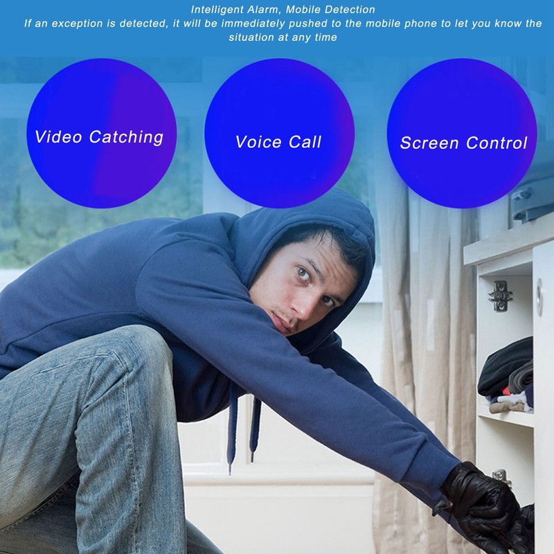 WiFi HD Surveillance Camera 360° Swivelling Motion Sensor Night Vision