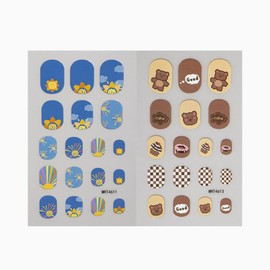 Cute Animals Kids Nail Stickers Cartoon Nail Wraps Self Adhesive Full Nails Strips Star Moon Rainbow Nails Polish Strips Pink Nails Wrap Sticker Flower Fruit Nail Polish Sticker for Kids 10 Sheets