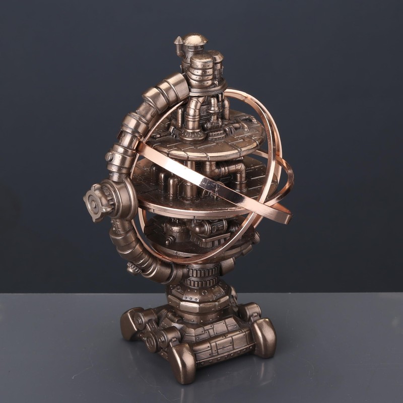 Veronese Design 7 1/8 Inch Tall Steampunk Mechanicus Gyroscope Resin