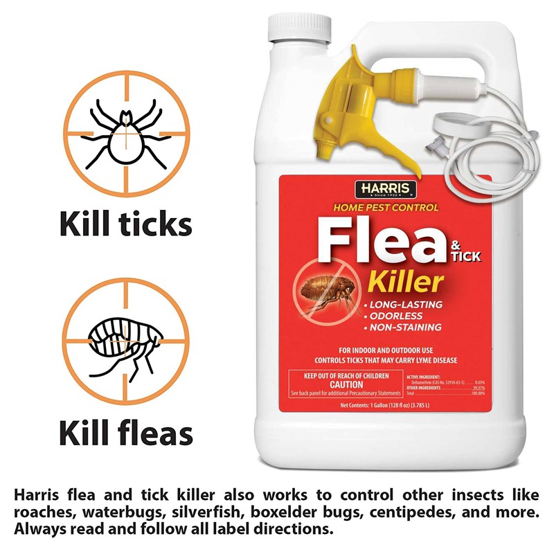 Harris Flea and Tick Killer, Liquid Spray with Odorless and