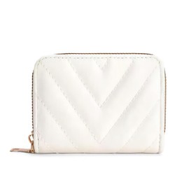 Women's Genuine Leather Accordion Card Holder - Slim RFID Blocking Wallet with 10+ Card Slots, Compact Travel Essentials​ (White)