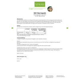 Sanct Bernhard Shii-Take Capsules with Zinc 180 Capsules