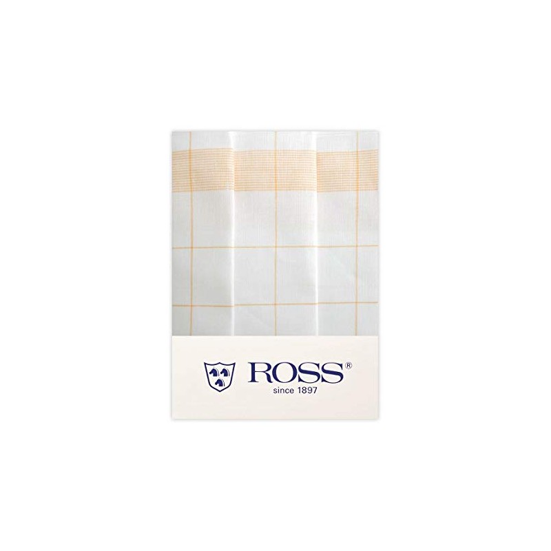 Ross Pack of 3 Twined Half-Linen Tea Towels Thread Check