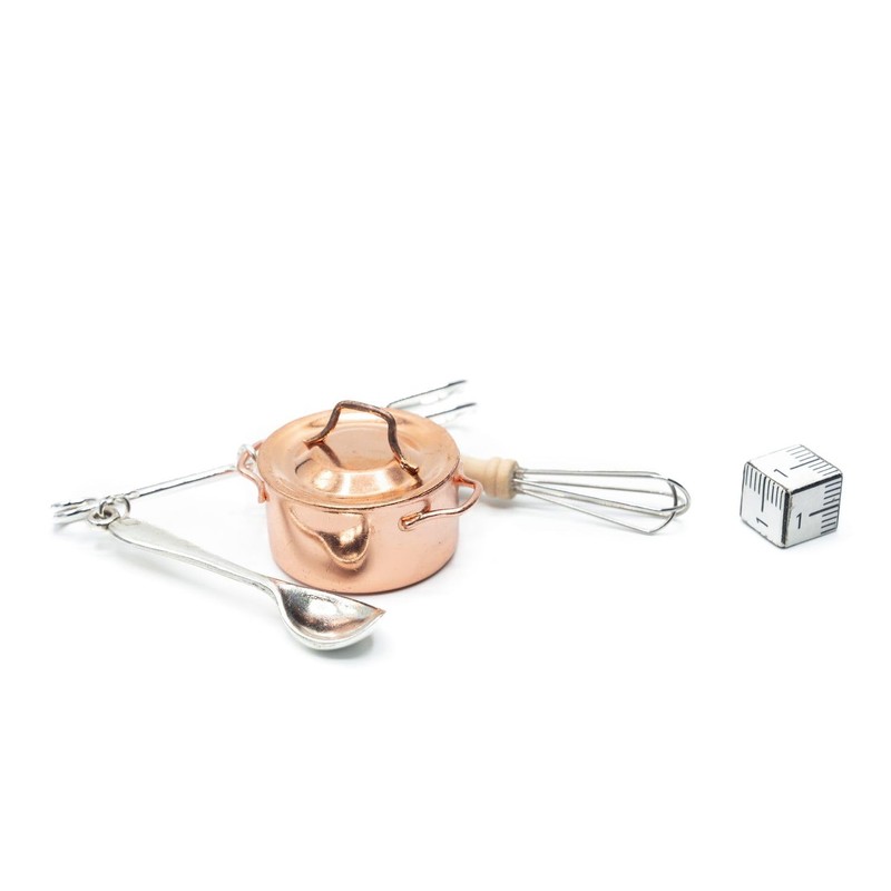 Miniblings Topf Löffel Schneebesen Brosche Anstecknadel Pin Koch Köchin Kochen
