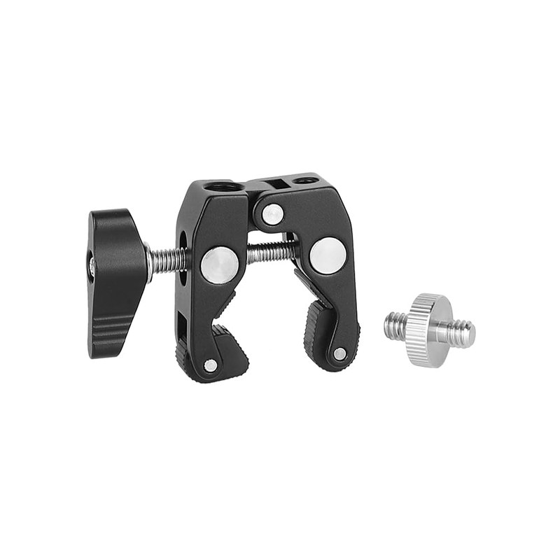 SZRIG Super Crab Clamp Articulated 1/4"-20 Screw for Camera Accessories(Black)