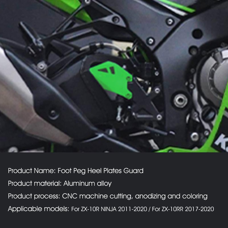 Motorcycle Foot Peg Heel Plates Guard for ZX-10R ZX10R 2011-2021