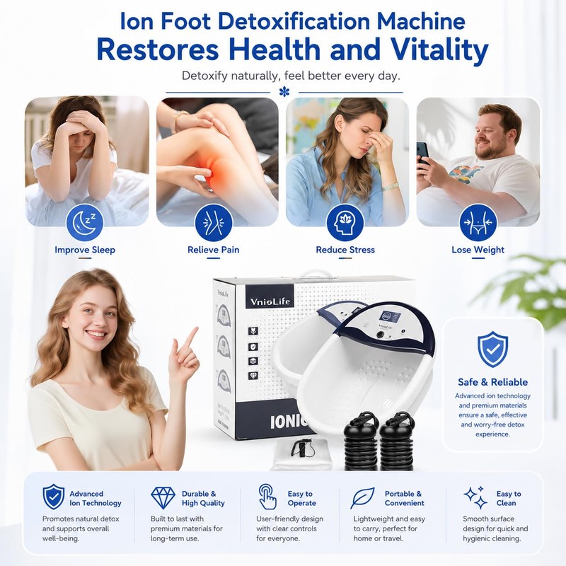 Ionic Foot Bath Detox Machine, Portable Ionic Detox Foot Spa