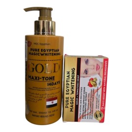 Mgc Philipnes Cosmetics Pure Egyptian Magic Maxi-Tone Body Lotion, Tomato Gold  Exfoliating Soap