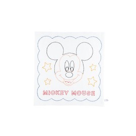 オリムパス製絲 刺し子キット ディズニー 花ふきん ミッキー 白 224