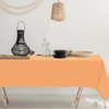 Whaline 16Pcs Orange Plastic Tablecloth 4 Orange Rectangle Table Cover