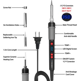 ILibiLib 90W Electric Soldering Iron Welding Gun Tool Kit Solder Wire Desoldering Pump