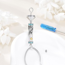 HKPATOP Mountain Urn Necklaces for Ashes Sterling Silver Mountain Range with Sun Cylinder Memorial Pendant for Loved Ones Keepsake Cremation Jewelry Gifts for Women Men