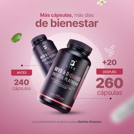 B Life | Myo y D-Chiro Inositol | Ratio 40:1 | 260 cápsulas | 2000 mg por porción | Ingredientes Naturales | Myo & D-Chiro Inositol Platinum.