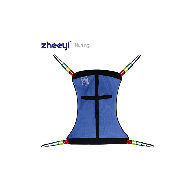 Full Body Patient Lift Sling, Mesh Without Commode Opening, Medium