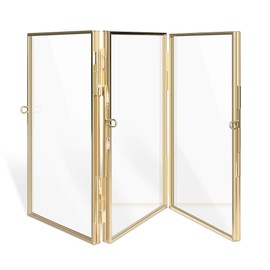 Navaris Folding Picture Frame for Photos - Frame for Picture Photo Collage - Portrait Frame for up to 6 Pictures - Foldable - S