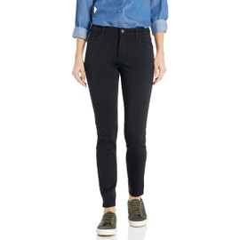 Dickies Women's Perfect Shape Skinny Twill 4 Pocket Pant Pants, Rinsed Black, 12