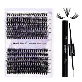 Lash Extensions Set, Eyelash Extensions Set, DIY C Curl Lash Extension Set, Lashes Extension Eyelash Set, Cluster Set, Lash Bond and Seal Cluster Eyelashes (30D + 40D + Lash Bond and Seal)