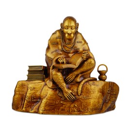 Artarium Hanuman Statues for Home Decor Living Room Decoration Ramayani Hanumna God Idol Lord Hanuman Statue Figurine with Book Anniversary and Birthaday Gifts for Women Men Hight - 6.1 Inch