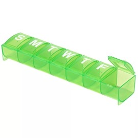 Ezy Dose Weekly 7-Day Pill Organizer Planner Rounded Base for Easy Pill Removal