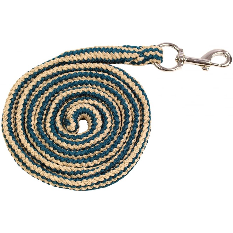 RL24 Reiterladen24 BASICLINE HKM Lead Rope with Carabiner Hook Petrol