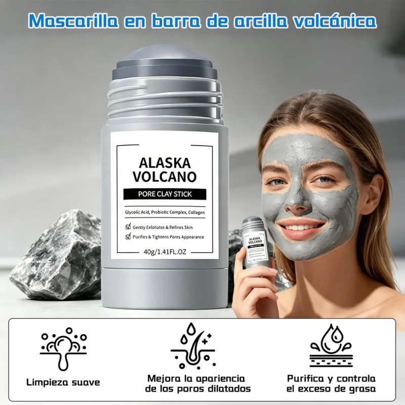 Mascarilla Barra Arcilla Volcánica, Purificación Y Luminosa