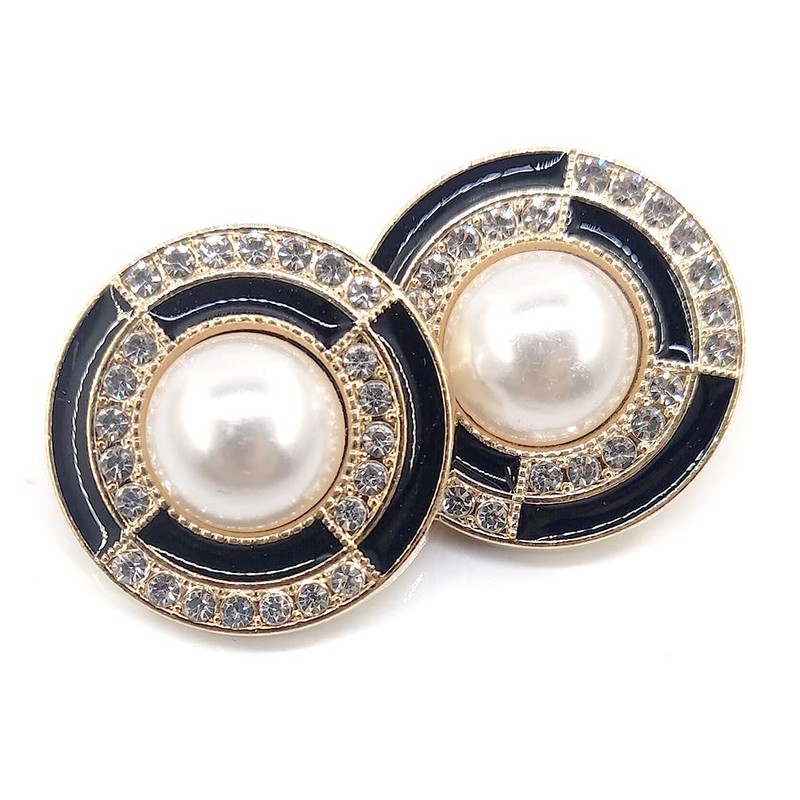 Craftisum 20 pcs Vintage Shield Shape Black Enamel Metal Sewing