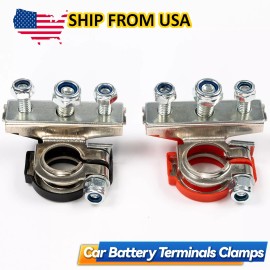 Unbranded 12V 3 Way Car Marine Top Post Battery Fast Terminals Cable Connectors Clamps