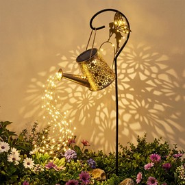INKMOKER Solar Watering Can Light, Solar Lights Outdoor, Garden Decor Lights for Yard, IP65 Waterproof Hanging Lantern Landscape Lights, Garden Gifts for Mom, Grandma Women Birthday