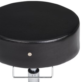 Master Massage Glider Ergonomic Round Swivel Adjustable Rolling Hydraulic Stool Barber Dental Chair for Therapist, Clinic, Tattoo, Spas, Facial, Beauty, Lash, Salons, Home, Studio, (Black)