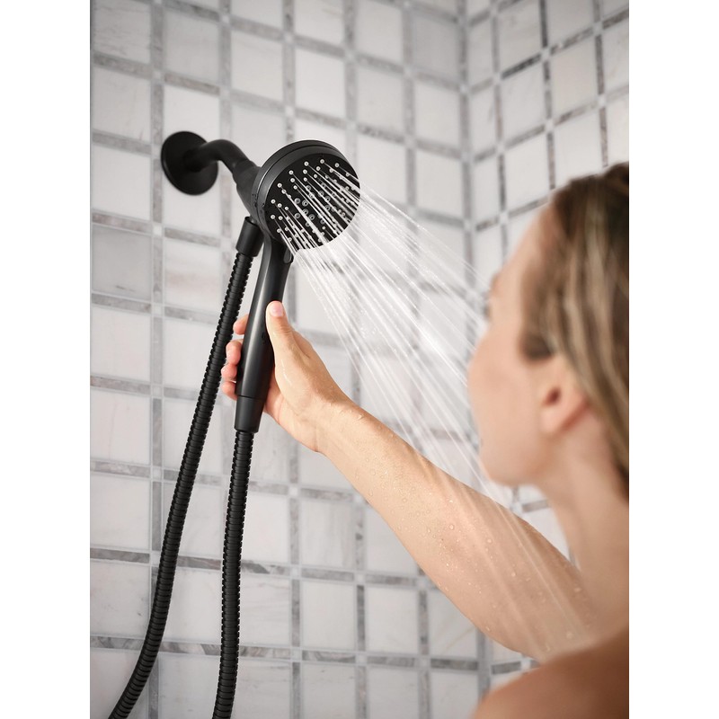 Moen Engage Magnetix Matte Black Eco-Performance 3.5-Inch Six-Function Detachable Handheld