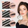 Kiusatig Individual Eyelashes Kit 580pcs Cluster Lashes with Glue&Remover D
