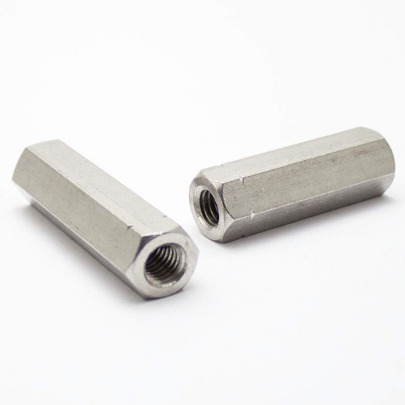 Threaded Sleeves M12 x 50 Hexagon, A2 Stainless Steel (Pack