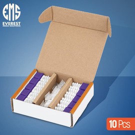 Everest Media Solutions 90° Angled Cat6A Keystone Jack in Purple - Slim Profile RJ45 Ethernet Connector - Compatible with 90° Angled Speed Termination Tool - easyJACK (B094WB91H3) - 10-Pack