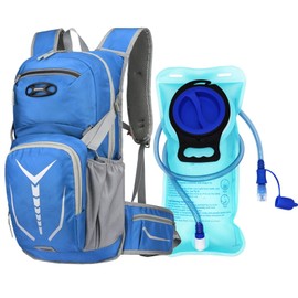 MSTOKIN Hydration Backpack Hydration Pack Hiking Backpack with Water Bladder for Kids Man Women Lightweight Water Backpack Hydration Bag Hiking Bag for Cycling Hiking Biking Climbing(Blue)