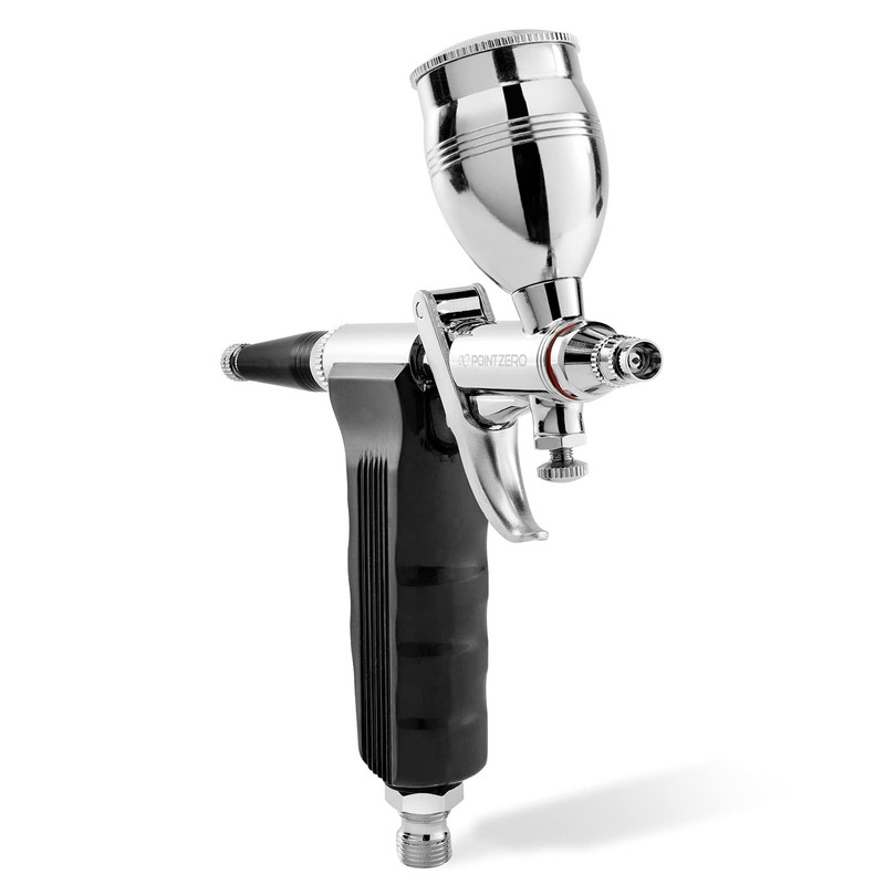 PointZero Precision Trigger Style Gravity-Feed Airbrush Set w/MAC Valve