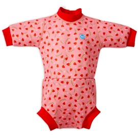 Splash About Happy Nappy Wetsuit with Swim Diaper, Strawberry Field, 6-14 Months