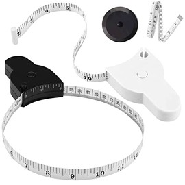 Cinta métrica telescópica automática (150 cm), cinta métrica para cuerpo, cinta métrica autoajustable, cinta métrica retráctil para fitness, pérdida d