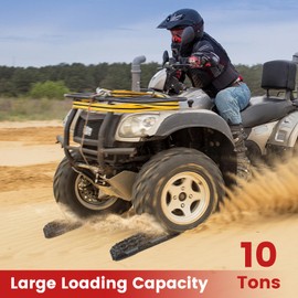 S AFSTAR 2 PCS Traction Boards Offroad, 2-Piece Traction Tire Mat W/Built-In Jack Base & Mounting Holes, 22046 LBS Load Capacity, Tire Traction Boards, Recovery Boards for Sand Snow Mud, 23" x 12.5"