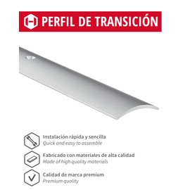 Gedotec transition profile curved., 50 x 2000 mm