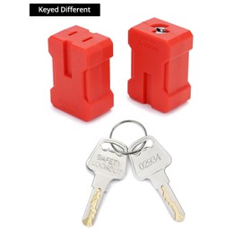 QWORK Electrical Cord Plug Lockout Device for Electrical Cord, 2 Pack Plug Locking Safety Lock, Keyed Differently, Fits 2 & 3 Prong Plugs, Electrical Shutdown Service