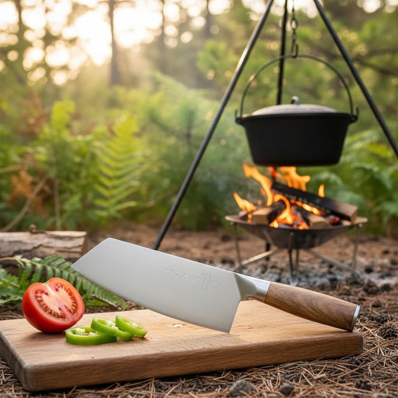 SHI BA ZI ZUO Meat Cleaver Knife, 7.5-inch Professional Stainless