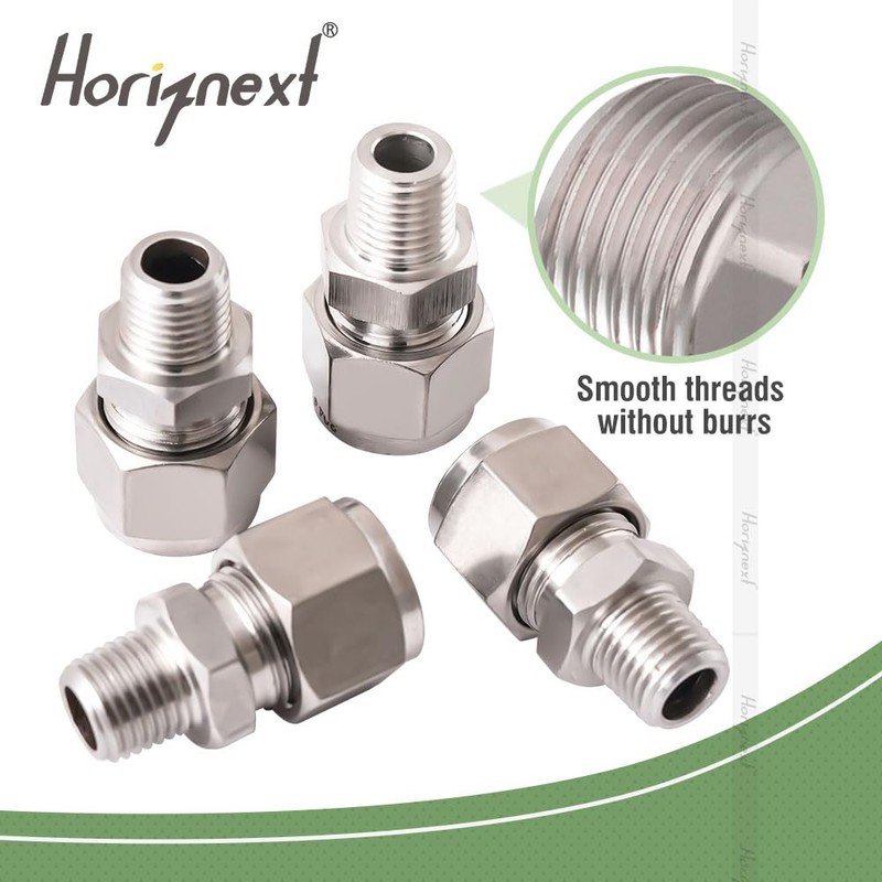 Horiznext Stainless Steel 304 Compression Fitting to connect 1/2 inch