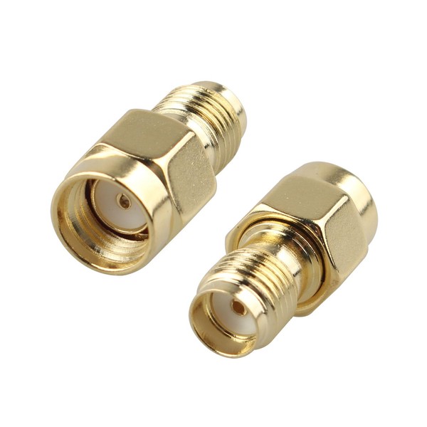 Futheda 2pcs RP-SMA Male to SMA Female Antenna Connector Coaxial